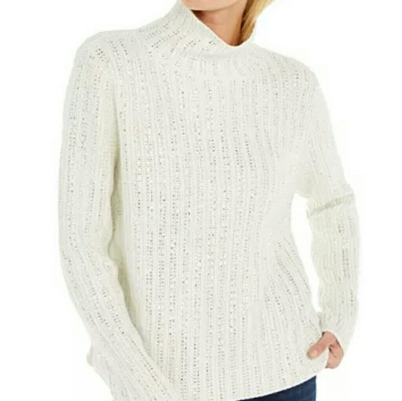 INC Sparkling Rhinestone Embellished Sweater - Picture 2 of 3